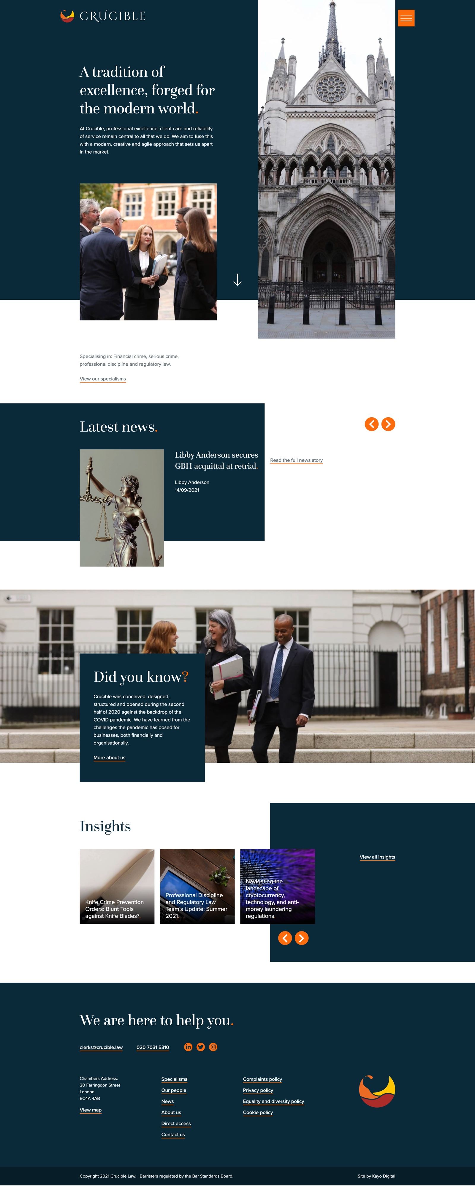 Legal chambers in London website