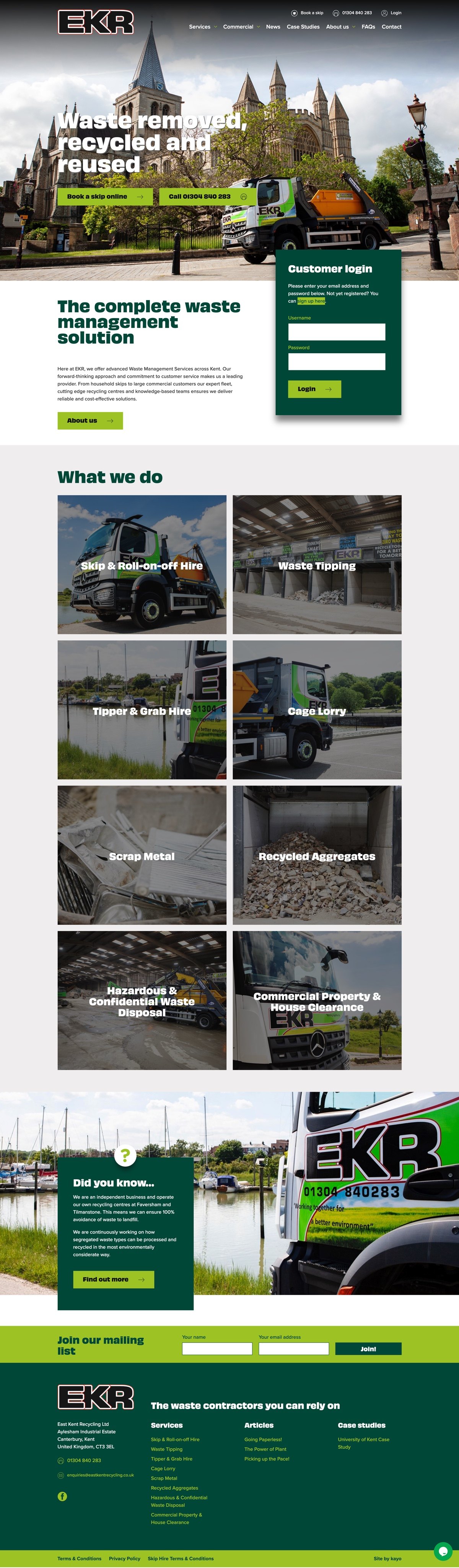 East Kent Recycling website