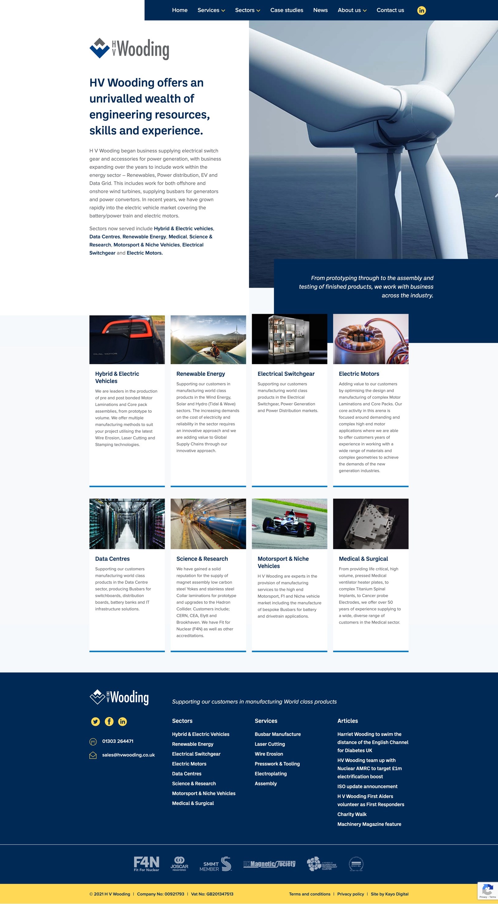 Manufacturing website design